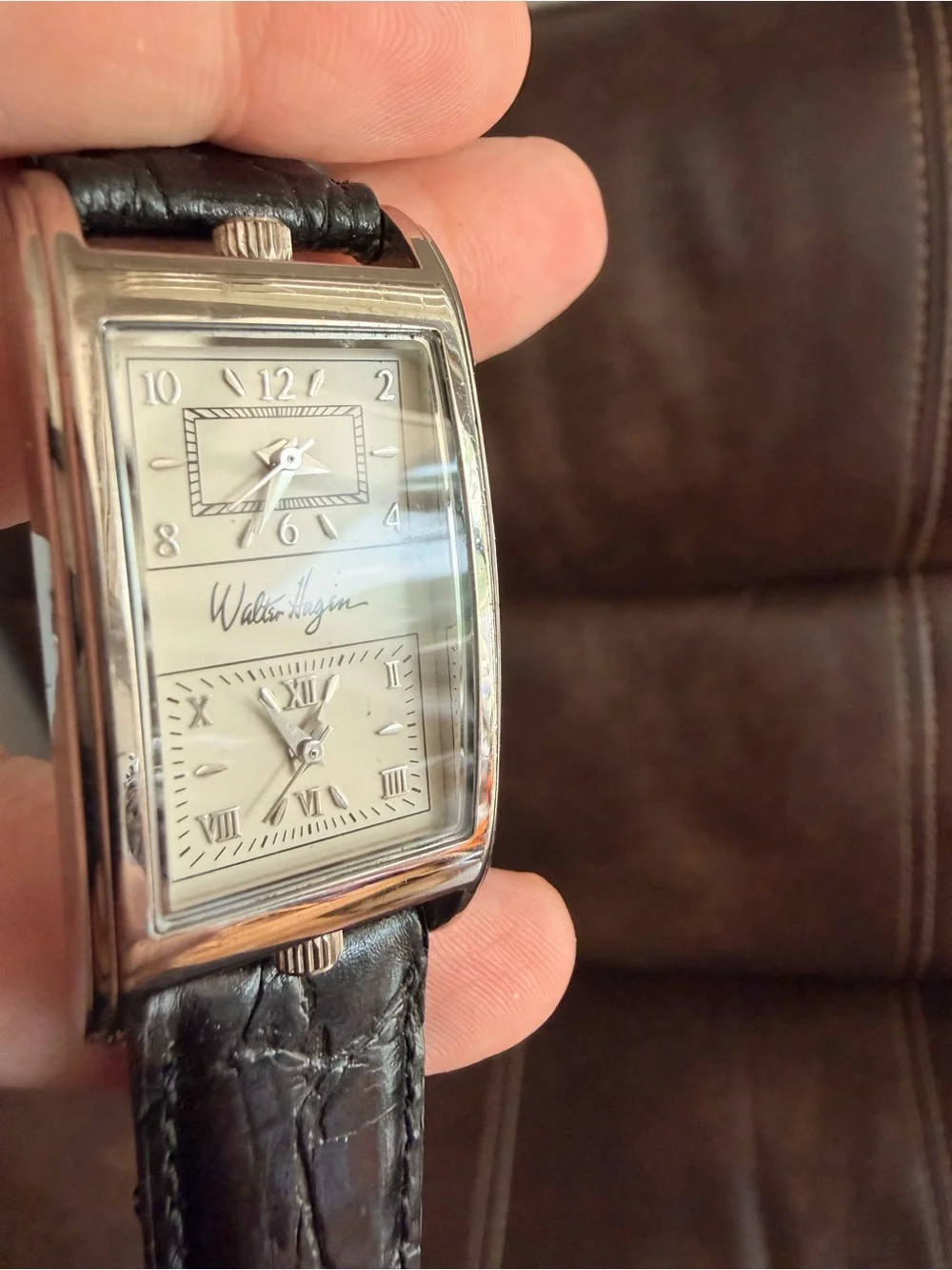 •WALTER HAGEN• Vintage Quartz Watch w/ Dual/Time Keeping (only top working)
